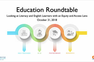 Education roundtable presentation cover slide