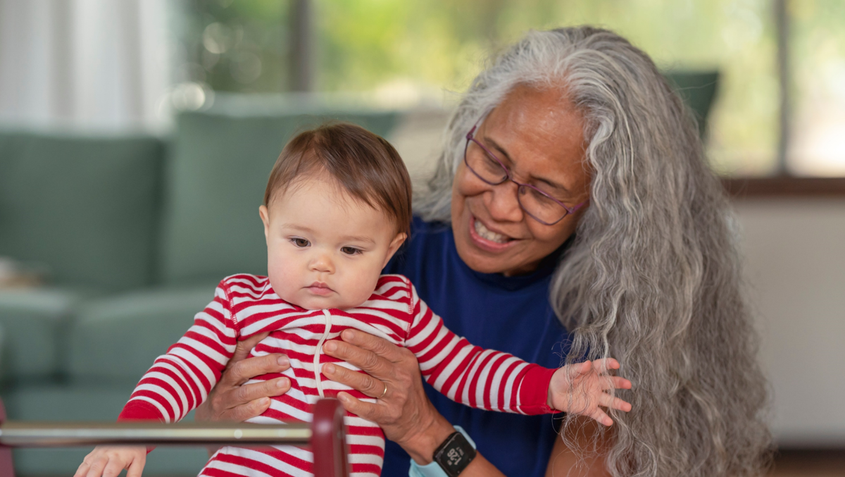 Grandparent with toddler